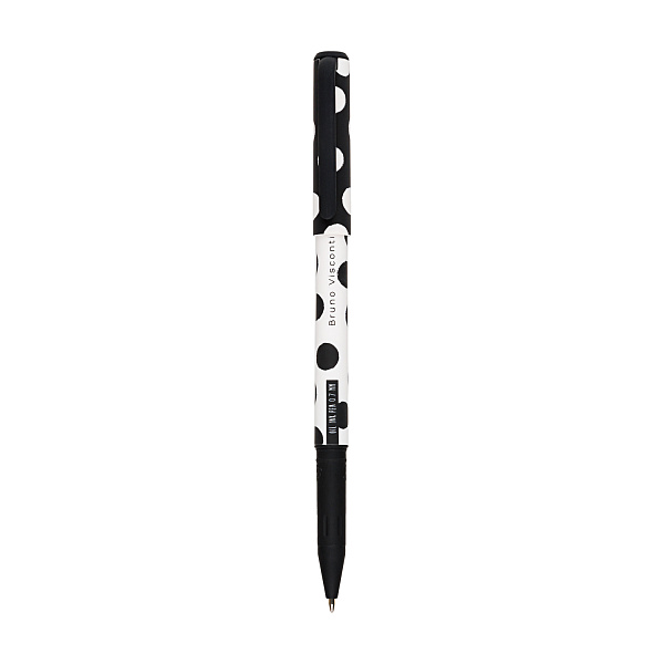 Ручка шариковая 0,7 мм "PrimeWrite. Black&White" С ЧЕРНИЛАМИ НА МАСЛЯНОЙ ОСНОВЕ, СИНЯЯ 2 ВИДА