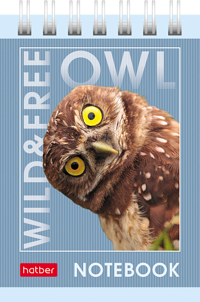 Блокнот А7 40 л. без линовки на гребне "Дикие и свободные" тонир. блок