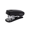Степлер МИНИ на 12 л. №10 Hatber Gentle черный, Пластиковый 50 скоб захват 25мм с антистеплером в картонной коробке