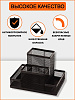 Подставка-органайзер для канцелярии ORANGE PEEL Premium  металлическая черная,4 секции150*102*100 мм