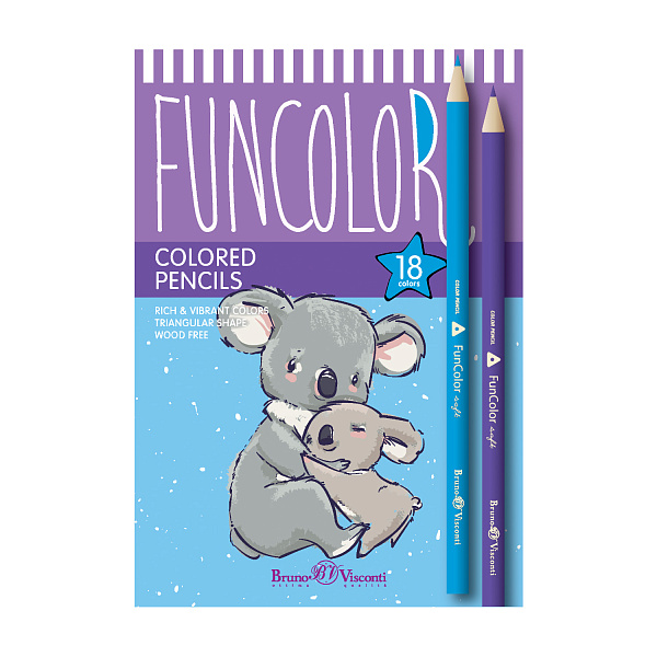 Карандаши 18 цв. "FUNCOLOR" пластиковые