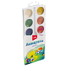 Акварель 12 цветов "Классика" без кисти, пластиковый пенал с европодвесом