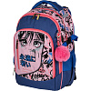 Рюкзак "deVENTE. Ergo. Forever Young" школьный 39x28x20 см (18 л) 850 г, текстильный, 2 отделения на молнии, одно с уплотненным отделением для ноутбука до 15 дюймов и книг и карманом для учебников, второе с органайзером и карабином для ключей, передн