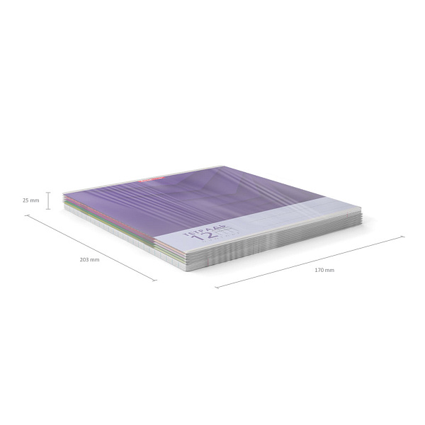 Тетрадь 12 л. кл. "Duotone Next" ассорти, ErichKrause  (в плёнке по 10 шт.)_MIX-PACK