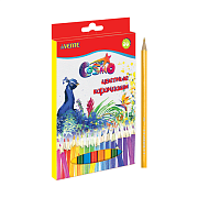 Карандаши 36 цветов "Cosmo", 2М, диаметр грифеля 2,8 мм, заточенные, шестигранные, в картонной коробке с европодвесом