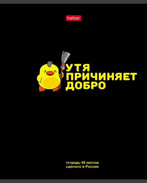 Тетрадь 48 л. кл. "УтяКря" 65г/кв.м выб лак 5 диз.в блоке скругл.углы