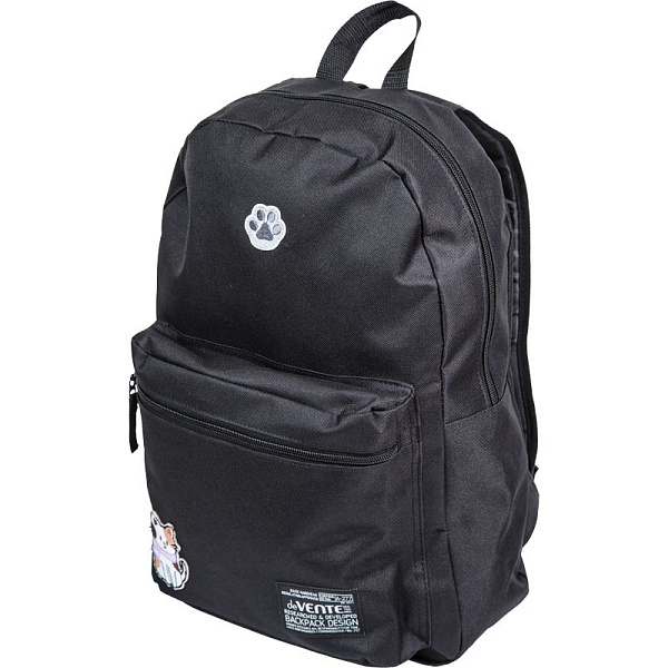 Рюкзак подростковый "deVENTE. Paw" черный 40x29x17 см , 250 г, 1 отд.на молнии, 1 передний карман, вышивка, 
