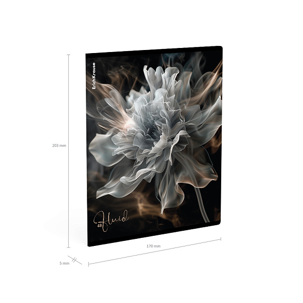 Тетрадь 48 л. кл. "Fluid", ламинация soft-touch+выборочный УФ-л ErichKrause 