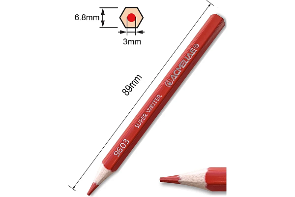 Карандаши 12 цв. ACMELIAE укороченные в картонном футляре