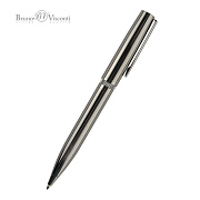 Ручка "BOSTON" в подарочном футляре, 0.7 ММ, СИНЯЯ (корпус вор сталь, футляр черный)