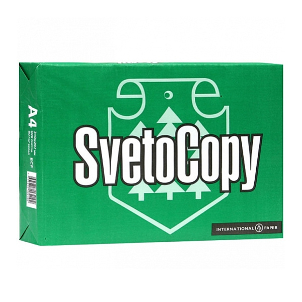 Бумага А4 500 л, SvetoCopy, 80 г/м2, белизна 146% CIE, класс C