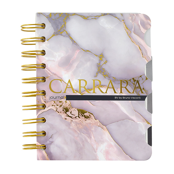 Записная книжка А6 120 л. на гребне "ART JOURNAL" С РАЗДЕЛИТЕЛЯМИ "CARRARA"