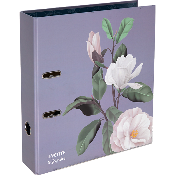Папка-регистратор 75 мм "deVENTE. sigNATURE" PP картонная разобранная, с рисунком, металлическая окантовка, запечатка форзаца, наварной карман с этикеткой, 