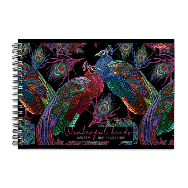 Альбом для рисования 40 листов на гребне "Эдем" "Светоч" мат. ламинация, 100 г/м2 A4 29 х 20.5 см .