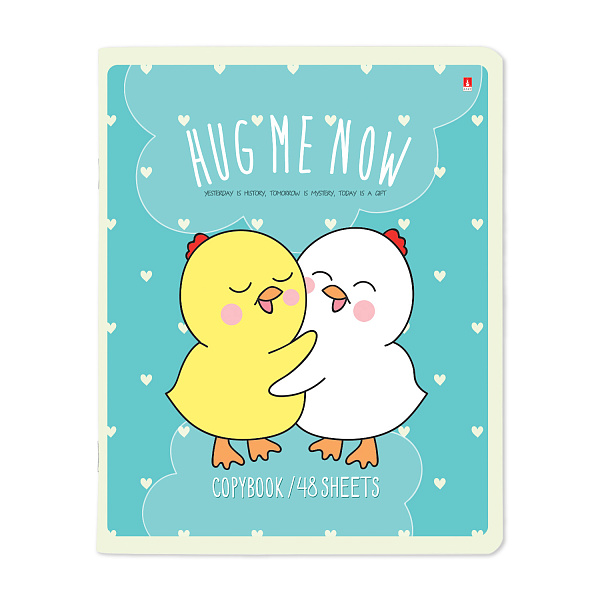 Тетрадь 48 л. кл. "ОБНИМАШКИ" 5 ВИДОВ