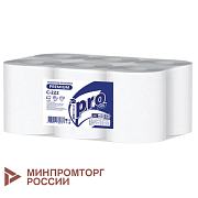 Полотенца бумажные рулонные 150 м, LAIMA (Система H1) PREMIUM, 2-слойные, белые, КОМПЛЕКТ 6 рулонов