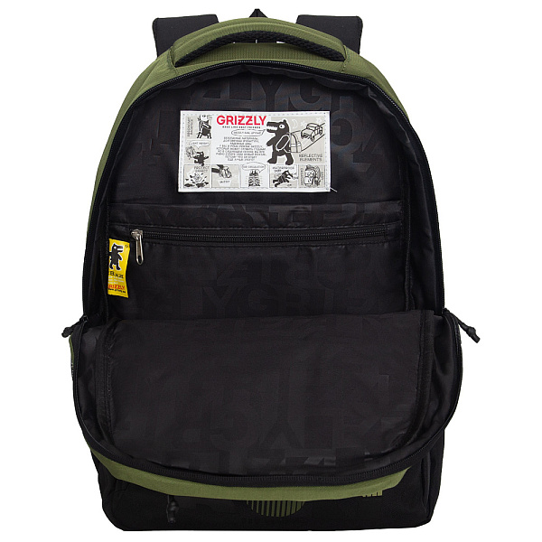 Рюкзак (/3 черный - оливковый)