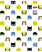 Тетрадь 48 л. кл. "Известные маски" на скобе, скругл.углы 