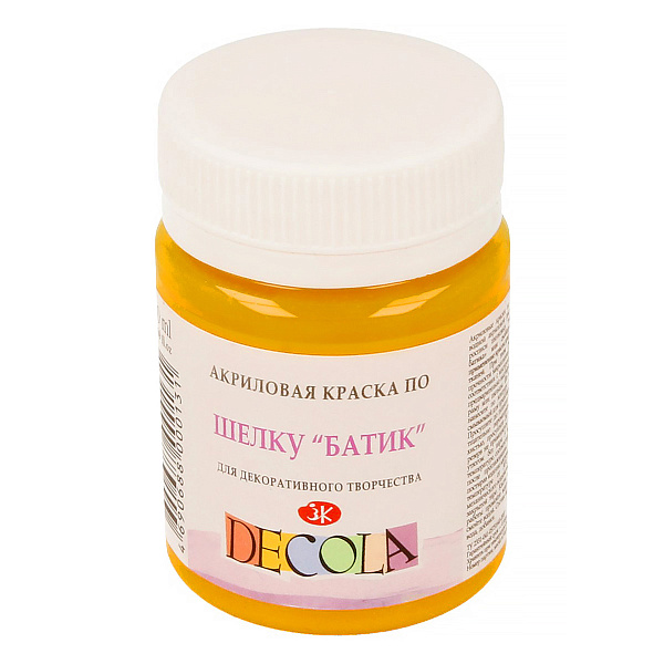 Акрил шелк батик 50 мл Декола Желтая темная