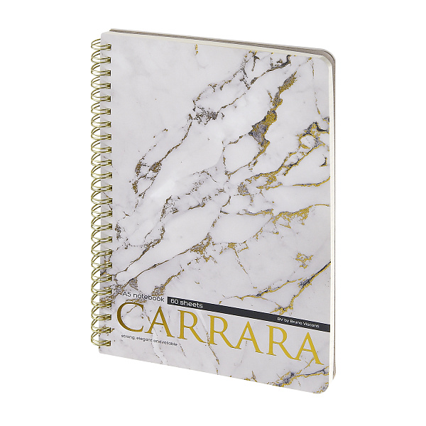 Тетрадь А5 60 л. кл. на гребне Bruno Visconti "CARRARA"