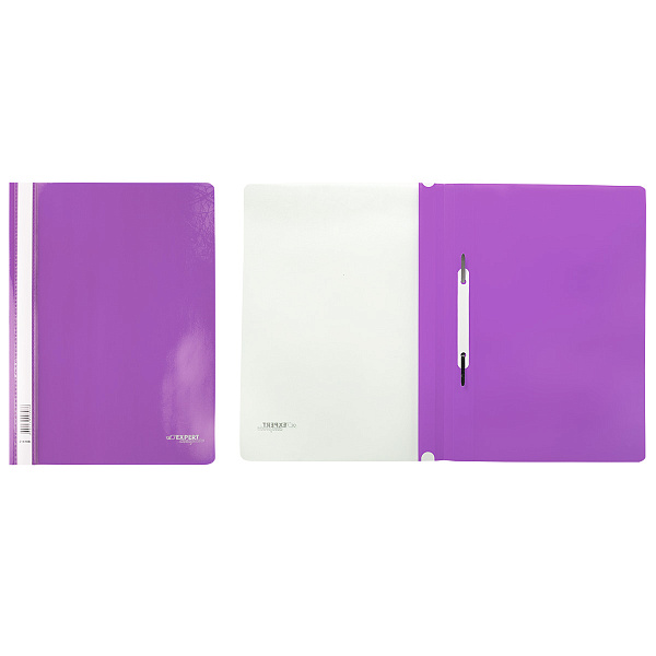 Скоросшиватель A4 "Expert Complete" Premier 140/180 мкм волокно фиолетовый