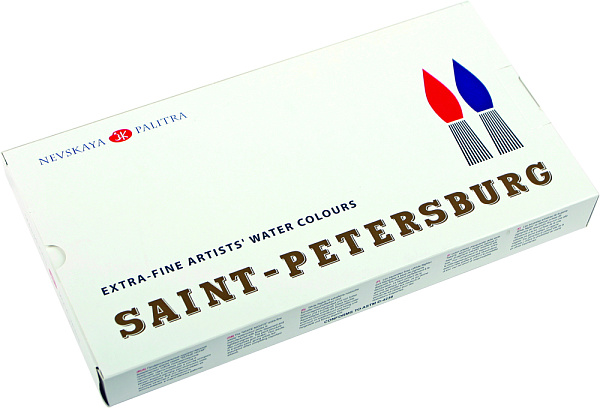 Акварель "С-Петербург" 24 цв. пл/уп. с палитрой