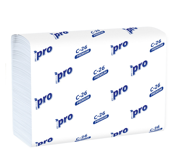 Полотенца бумажные  "Protissue" 2сл., белые, Z-сложение, 150 л