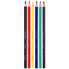 Карандаши цв. 6 шт."Hatber. ART-TIME" стираемые пластиковые трехгран.корпус,заточен. карт.короб.с европодвесом
