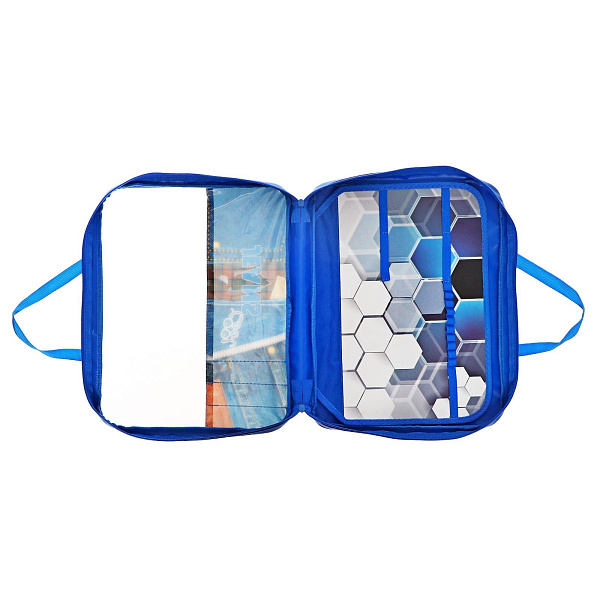 Папка для труда А4, с ручками, широкая, дизайн на кармане, ткань 335/260/60 "COOL JEANS"