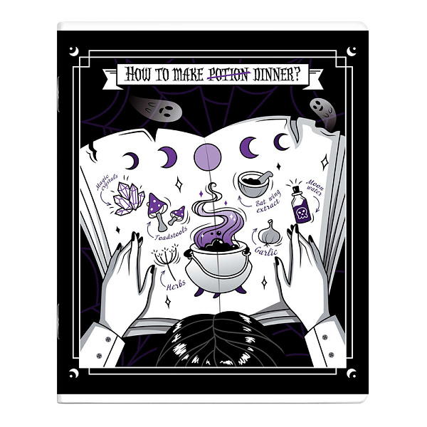 Тетрадь 48 л. кл. "МИЛАЯ ГОТИКА" мягкий переплёт (2 скобы), обложка - выборочный ТВИН лак, мелованный картон 190 г/м², Упаковка Ассорти/