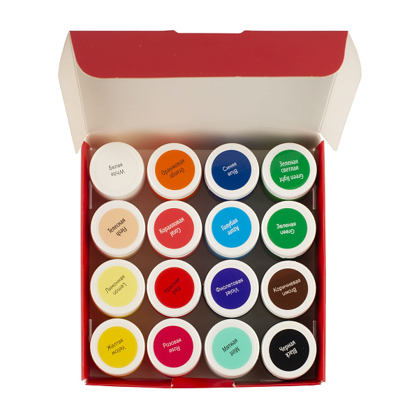 Гуашь 16 цветов по 15 мл "Цветик"