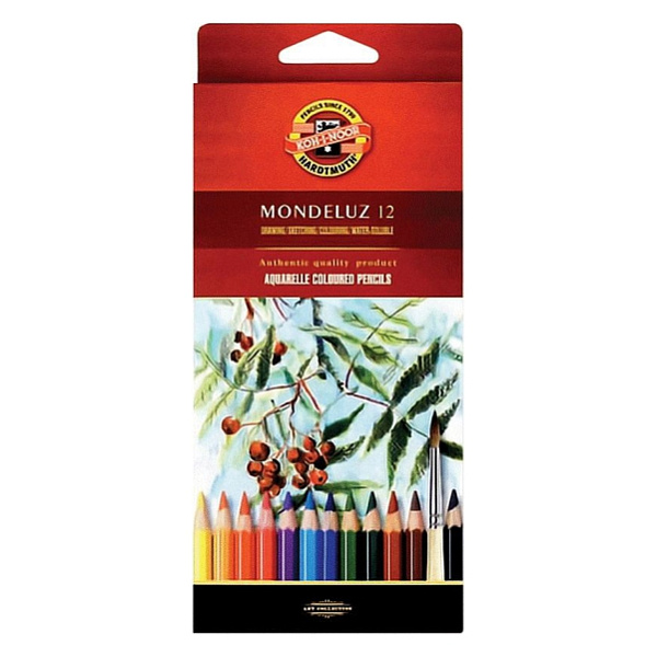 Карандаши 12 цв. акварельные "Mondeluz" к/к, европодвес