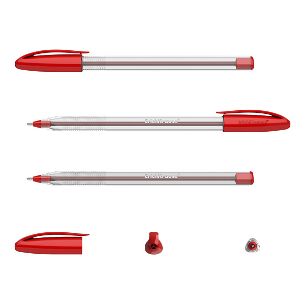 Ручка шариковая ErichKrause U-108 Stick Classic 1.0, Ultra Glide Technology, цвет чернил красный (в коробке по 12 шт.)