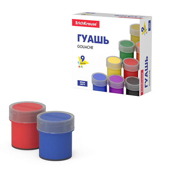 Гуашь 9 цветов по 17 мл. "Basic Art"