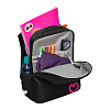 Рюкзак школьный с картхолдером на держателе (/2 черный - розовый)