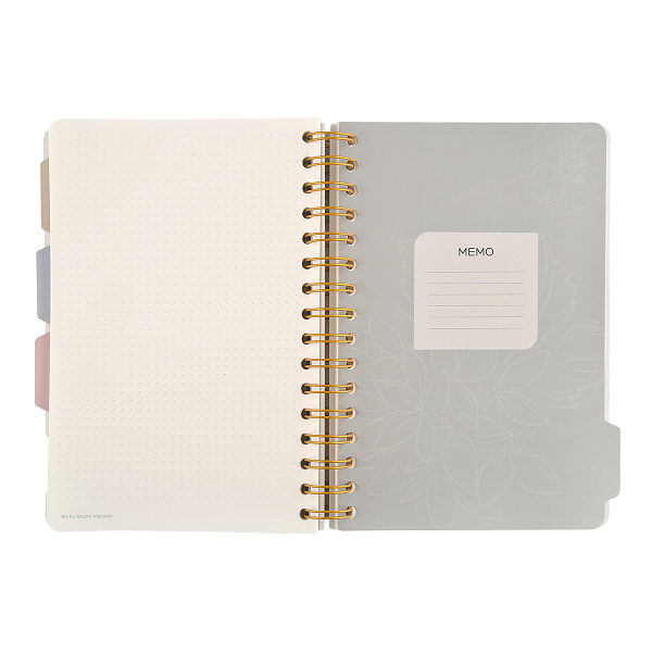 Записная книжка "ART JOURNAL" А5,120 л. на гребне, с разделителями "Lush Bouquet"