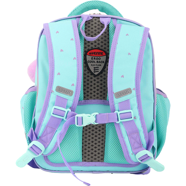 Рюкзак "deVENTE. Junior. Little Rabbit" школьный жесткий 35x27x13 см (14 л) вес 800 г, плотный износостойкий полиэстер с водоотталкивающей пропиткой, 2 просторных отделения на молнии (одно отделение с разделителями для учебников и органайзером, друго