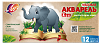 Акварель 12 цветов "ZOO" без кисти, картонный пенал