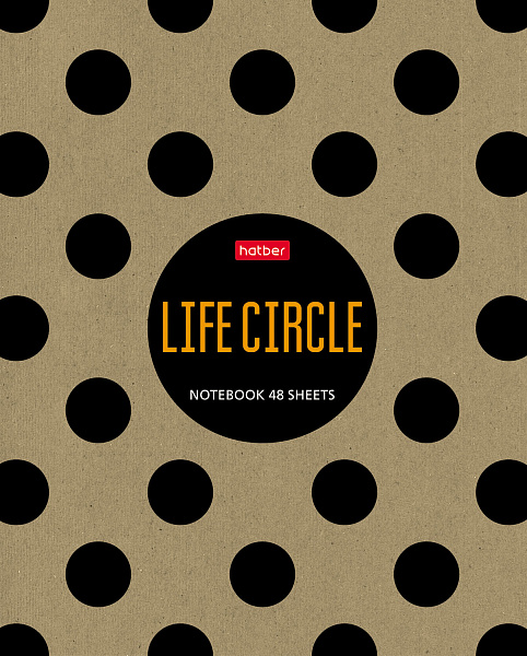 Тетрадь 48 л. кл. КРАФТ "Black dot"  65г/кв.м 5 диз.в блоке скругл.углы