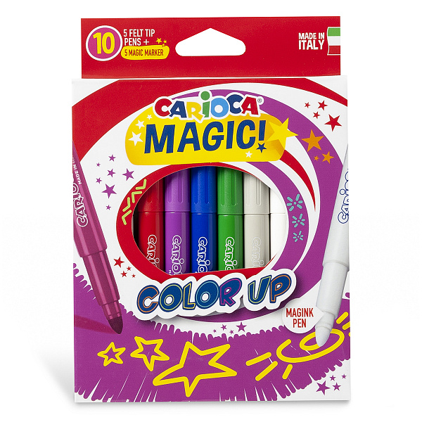 Фломастеры 10 цв. Carioca  Magic Markers  меняющие цвет
