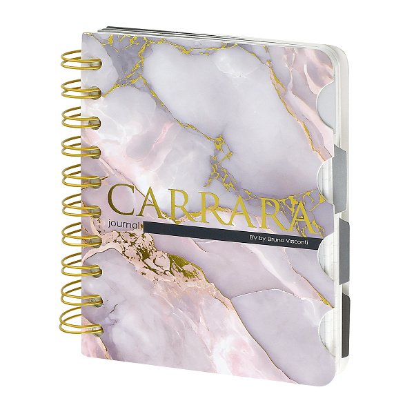 Записная книжка А6 120 л. на гребне "ART JOURNAL" С РАЗДЕЛИТЕЛЯМИ "CARRARA"
