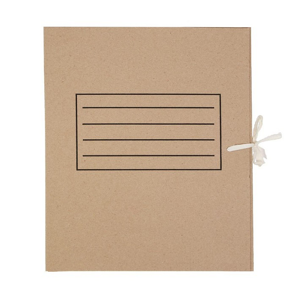 Папка архивная с завязками INDEX, микрогофрокартон, 100 мм, бурая, до 900 листов