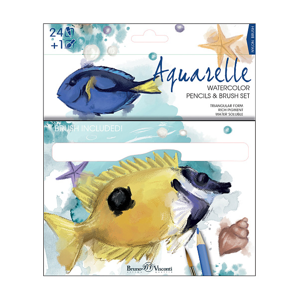 Карандаши 24 цв. акварельные "DREAM WORLD"