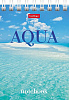 Блокнот А7 60 л. кл. на гребне "AQUA" 65г/кв.м Обл. мел.картон 
