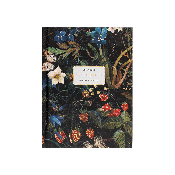 Блокнот-престиж А6 80 л. "FLORA.ЛЕСНЫЕ ЯГОДЫ"