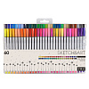Набор скетч линеров 0.4 мм 60 цв. SKETCH&ART, В ПВХ КАРМАНЕ,