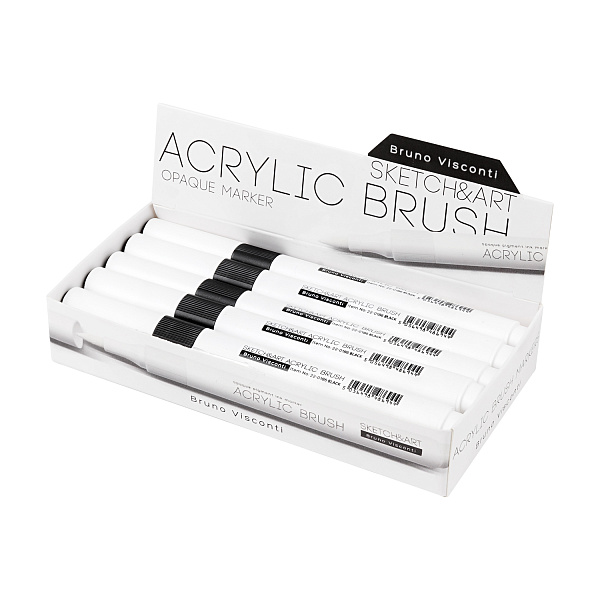 Маркер-кисть акриловый "SKETCH&ART" ЧЕРНЫЙ