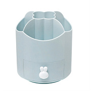 Органайзер для пишущих принадлежностей "deVENTE. Funny bunny" 13,9x12,5x14,5 см, вращающаяся, голубая, в пластиковом пакете