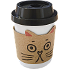 Точилка для карандашей "deVENTE. MooreCafe" 2 отверстия, пластмассовая с контейнером, каждая с индивидуальной маркировкой, с 4-мя разными кошачьими мордочками на капхолдере