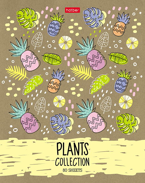 Тетрадь 80 л. кл. КРАФТ  серия Ботаника